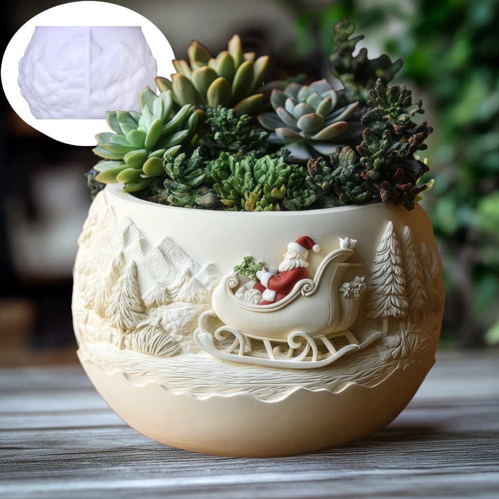 Trenó de cedro papai noel alív - Echeveria Succulent avaliação e preço
